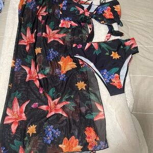 3 piece bikini bath with wrap